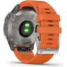 Часы GARMIN FENIX 6 SAPPHIRE TITANIUM GRAY SILVER WITH ORANGE BAND 010-02158-14